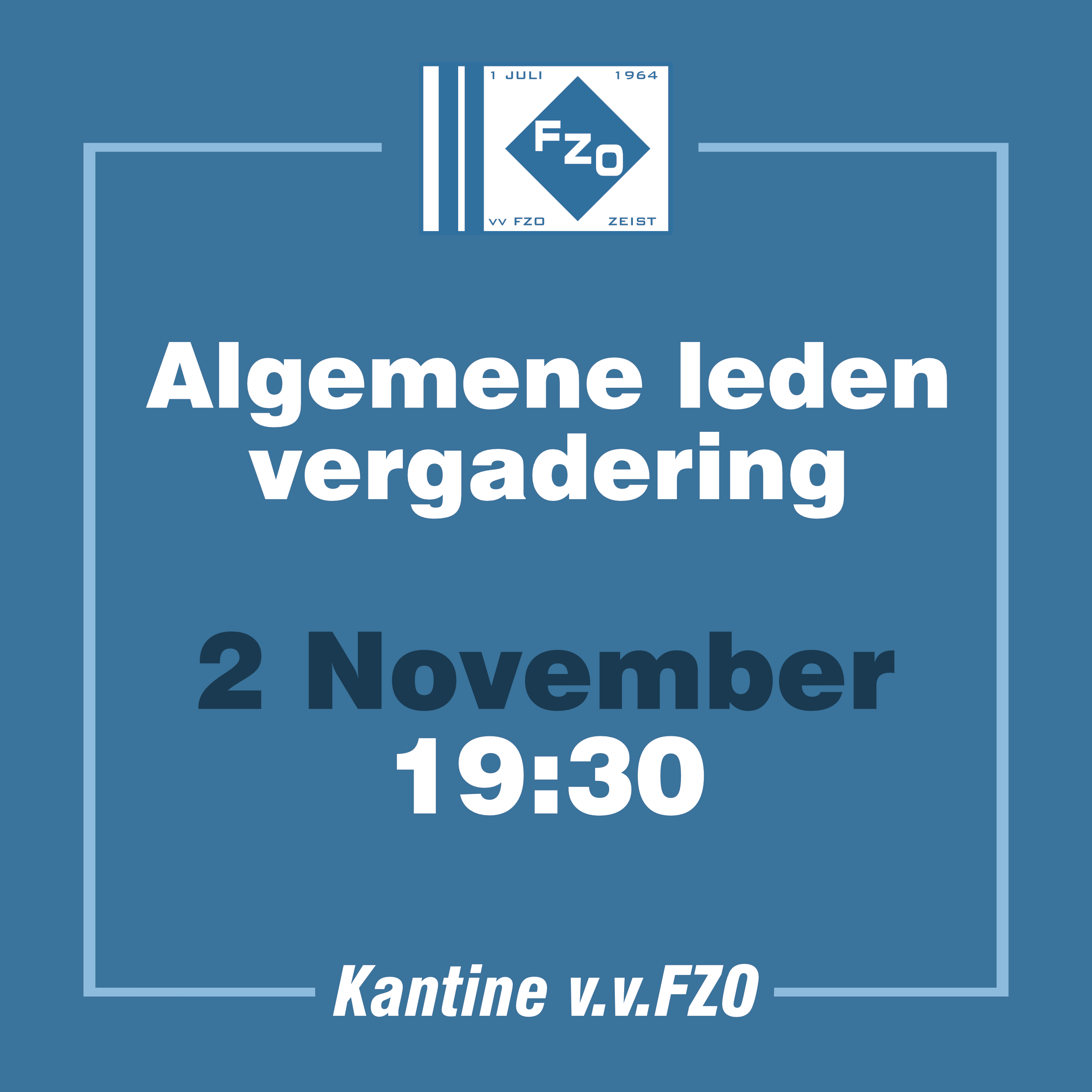 ALV op maandag 2 november!