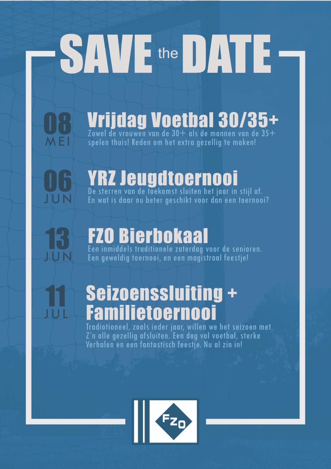 Evenementenprogramma FZO mei/juni/juli