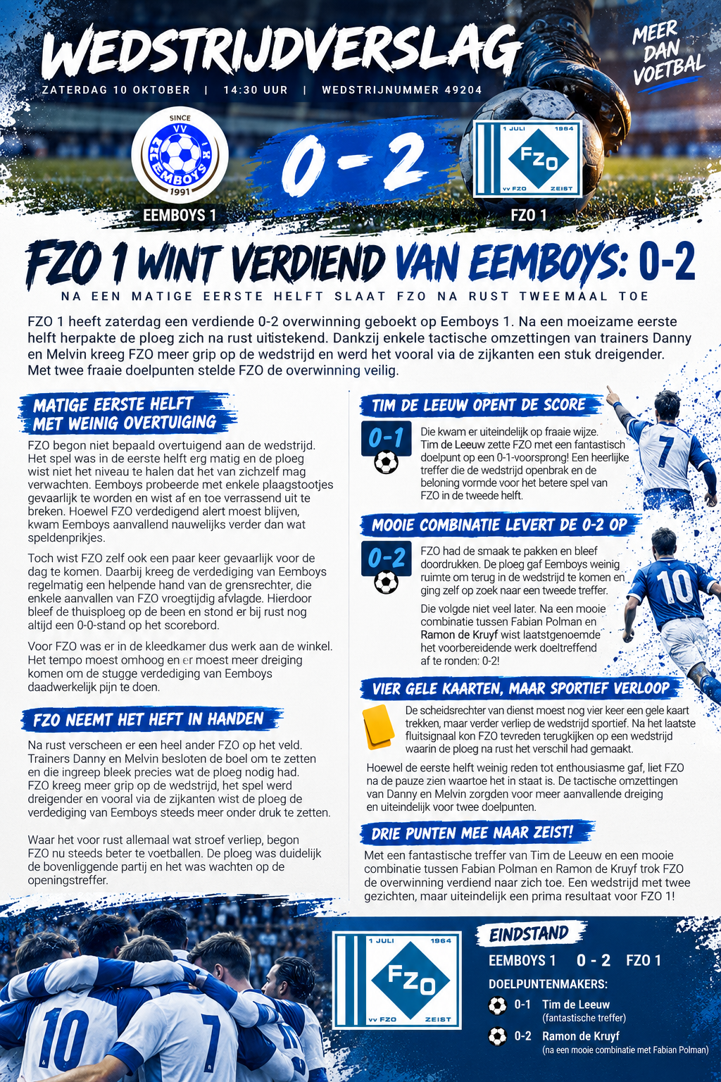 FZO pakt eerste zege van het seizoen!